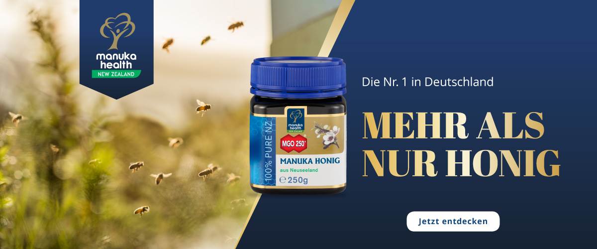 Manuka Health Honig Startbanner
