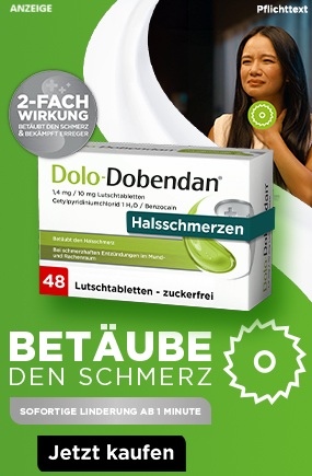 Dolo-Dobendan - Betäube den Schmerz. Sofortige Liderung ab 1 Minute.