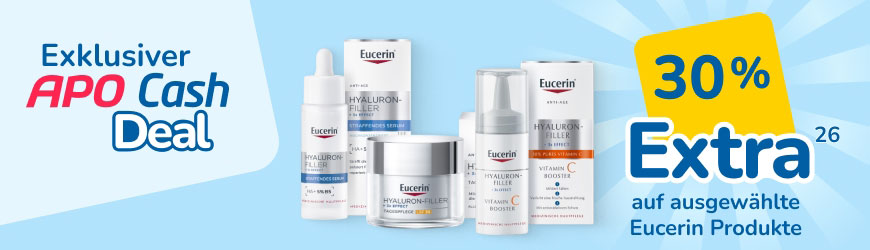 Nur für kurze Zeit! 30 % APO Cash auf ausgewählte Eucerin-Produkte