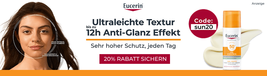 Eucerin Code sun20 für 20 Prozent Rabatt