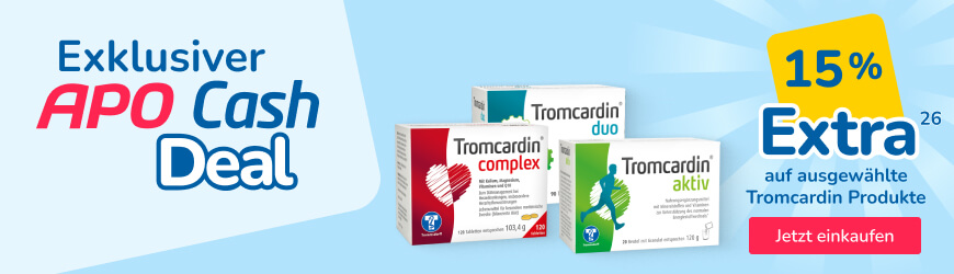 25% APO Cash auf ausgewaehlte Tromcardin Produkte