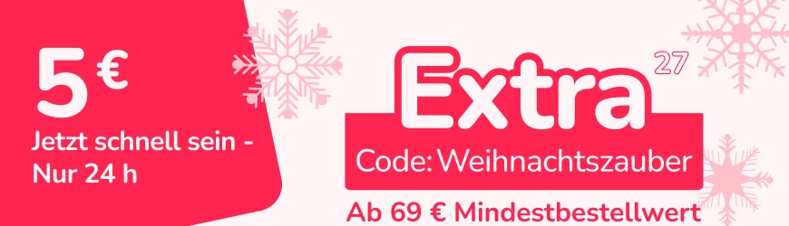 Code Weihnachtszauber - 5€ ab 96€ Mindestbestellwert