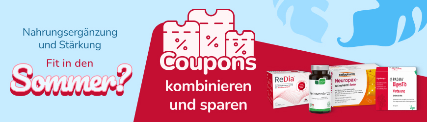 Nahrungsergänzung und Stärkung - Coupons kombinieren und sparen