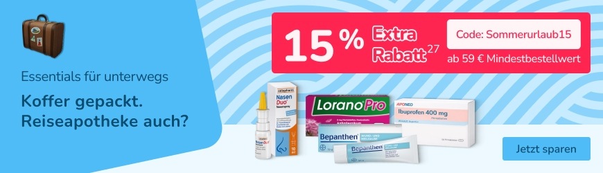 15 % Extra-Rabatt mit Code Sommerurlaub15 - Weitere Bedingungen siehe Fußnote 27