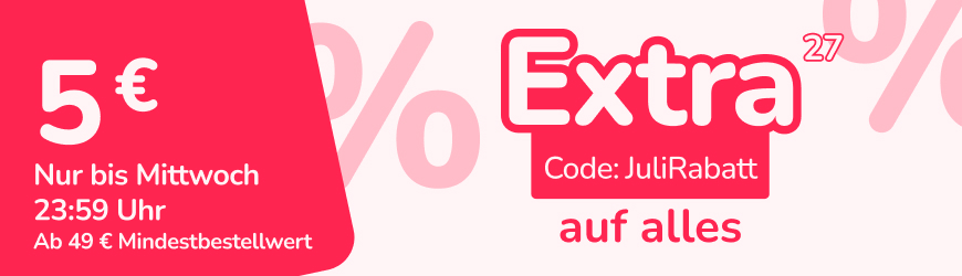 5€ sparen ab 59€ Mindestbestellwert - Code JuliRabatt