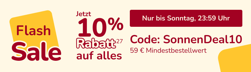 Flash Sale - 10% ab 59€ - Code: Ferien2026