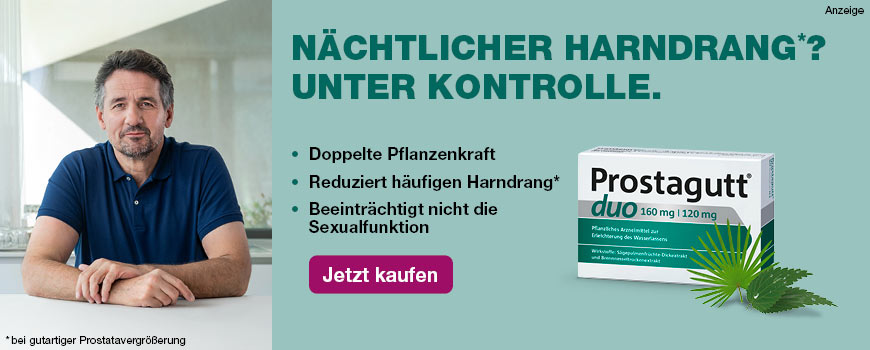 Prostagutt duo Weichkapseln bei Beschwerden beim Wasserlassen.