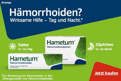 Hametum Hämorrhoidensalbe und Hämorrhoidenzäpfchen