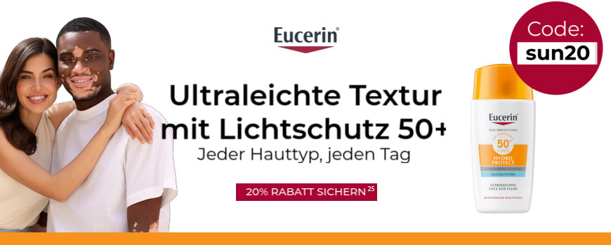 Nur für kurze Zeit – Eucerin Sun-Produkte mit 20 % extra Rabatt