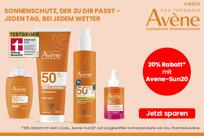 Jetzt mit Coupon Avene-Sun20 sparen.