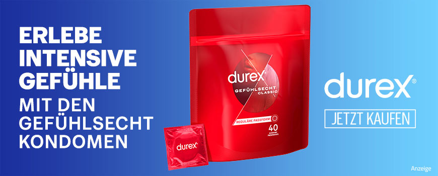 Kondome von Durex, für sinnliche Erlebnisse.