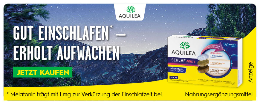 Aquilea Schlaf forte mit Melatonin – Gut einschlafen, erholt aufwachen