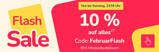 10%   sparen mit Code FebruarFlash. Weitere Bedingungen siehe Fußnote 27