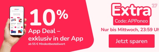 10% Extra-Rabatt nur in der App – Weitere Bedingungen unter Fußnote 27