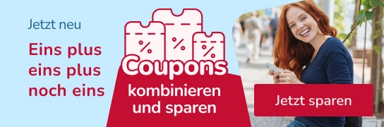 Jetzt Coupons kombinieren und sparen