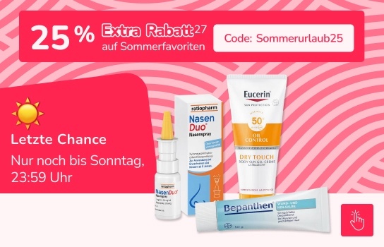 25 % Extra-Rabatt auf ausgewählte Sommerfavoriten - Weitere Bedingungen siehe Fußnote 27