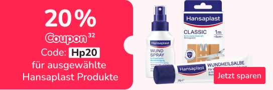 20 % auf viele Hansaplast-Produkte