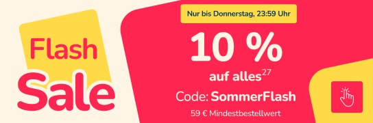 10 % auf alles mit Code SommerFlash sparen - weitere Bedingungen siehe Fußnote 27