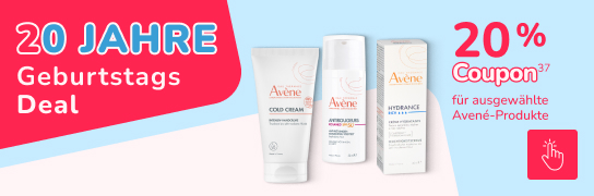 20 % Extra-Rabatt auf ausgewählte Avene Produkte - weitere Bedingungen siehe Fußnote 37