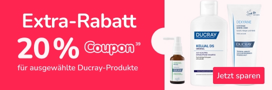 20 % Extra-Rabatt auf ausgewählte Ducray-Produkte - Weitere Bedingungen siehe Fußnote 39