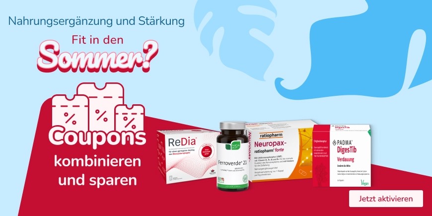Nahrungsergänzung und Stärkung - Jetzt Coupons kombinieren und sparen
