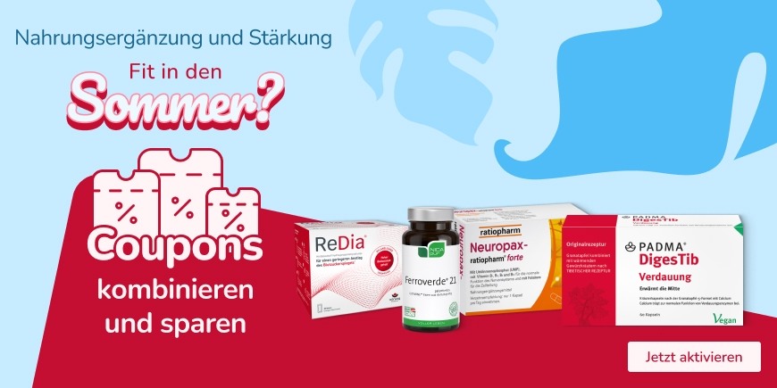 Nahrungsergänzung und Stärkung - Jetzt Coupons kombinieren und sparen