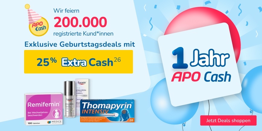 1 Jahr APO Cash - Geburtstagsdeals