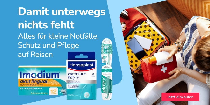 Alles für kleine Notfälle, Schutz und Pflege auf Reisen