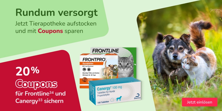 Jetzt Tierapotheke aufstocken und Coupon entdecken