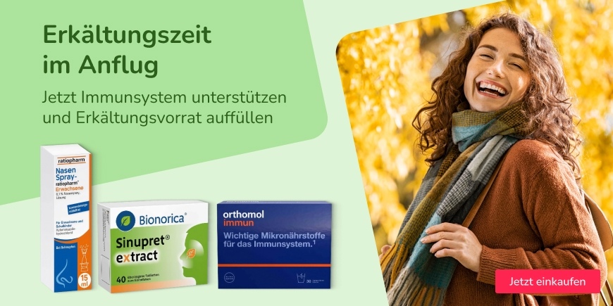 Jetzt Immunsystem unterstützen und Erkältungsvorrat auffüllen