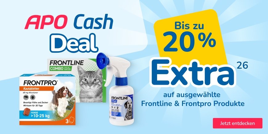 Bis zu 20% Extra Apo Cash auf ausgewählte Produkte von Frontline und Frontpro
