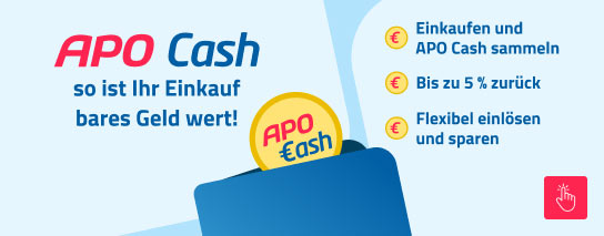 APO Cash – das Geld-Zurück-Vorteilsprogramm! Jetzt 4 € Startvorteil sichern.