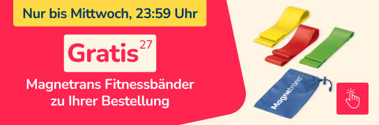 Drei Fitnessbänder gratis zu Ihrer Bestellung, ab 49 € Warenkorbwert.
