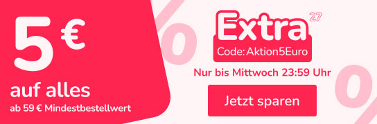 5 € Extra-Rabatt ab 59 € mit dem Code: Aktion5Euro – Weitere Bedingungen unter Fußnote 27
