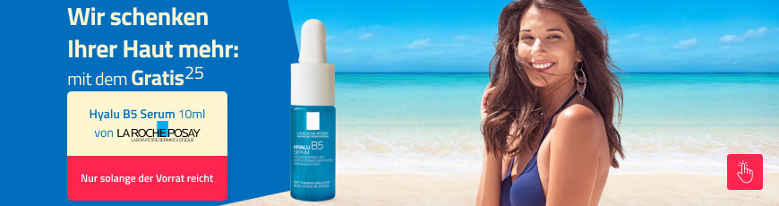 Nur für kurze Zeit! La Roche Posay Hyalu B5 Serum 10 ml ab 69 € gratis dazu. Nur solange der Vorrat reicht.