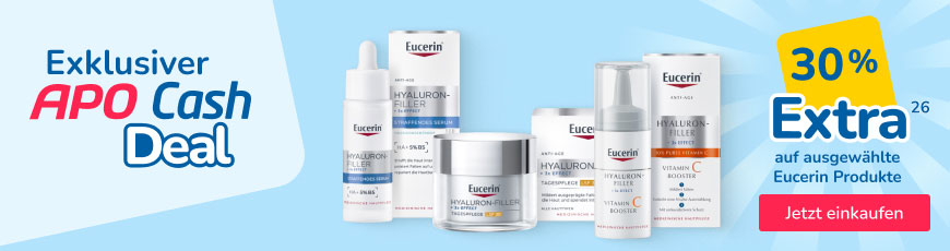 Nur für kurze Zeit! 30% APO Cash auf ausgewählte Eucerin-Produkte
