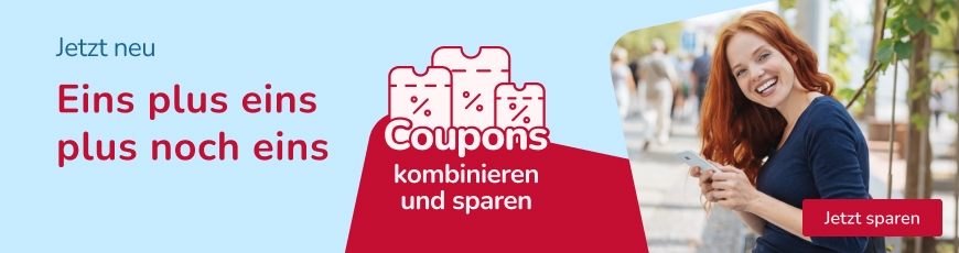 Jetzt Coupons kombinieren und sparen