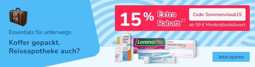 15 % Extra-Rabatt mit Code Sommerurlaub15 - Weitere Bedingungen siehe Fußnote 27