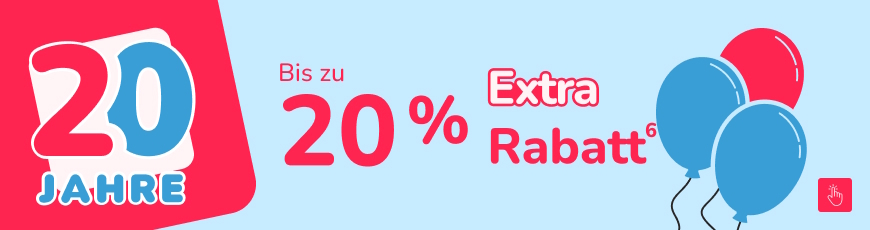 Bis zu 20 % Extra-Rabatt