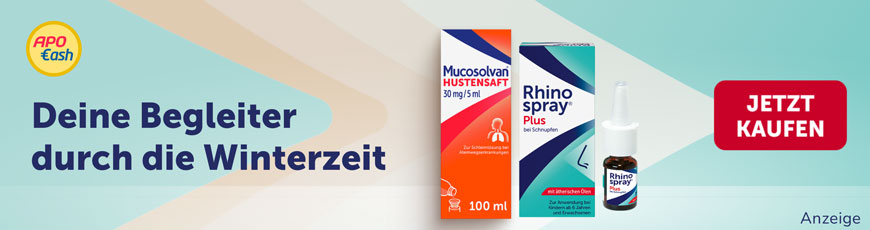20 % extra APO Cash auf ausgewählte Natterman-Produkte wie beispielsweise Rhinospray Plus und Mucosolvan