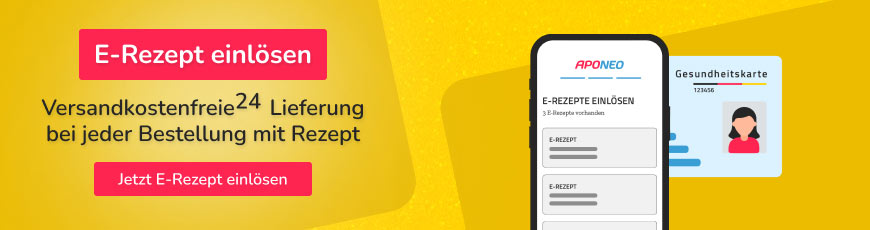 E-Rezept einlösen und Versandkosten sparen, wenn wenigstens ein verschreibungspflichtiges Produkt auf dem Rezept steht.
